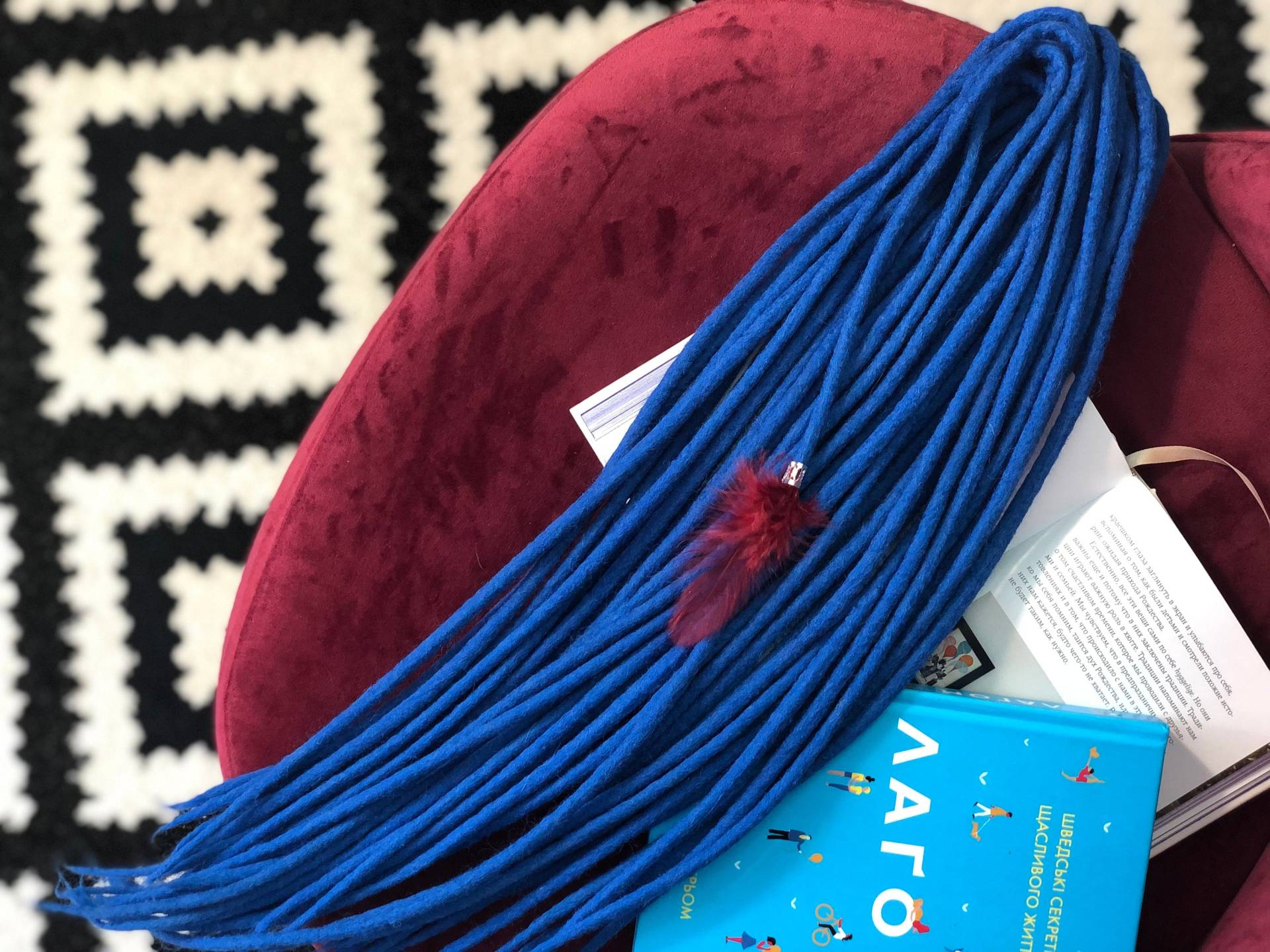 Woll Dreads "Saphirblau" Hellblau Double Ended Oder Single Soft Fake Merino Dreadlocks Set Geschenk Weihnachten von Etsy - HyggeDreads