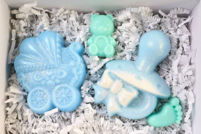 Handgemachtes Seifenset "Baby Boy"/ Welcome Baby/Newborn/New Baby/Boy von Etsy - ICSoap