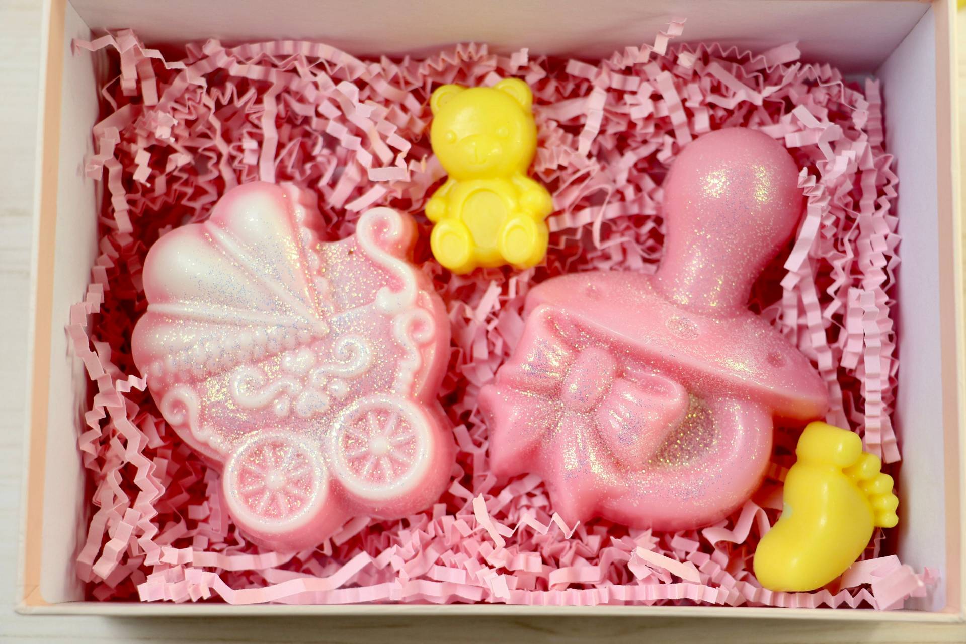 Handgemachtes Seifenset "Baby Girl"/Welcome Baby Girl/Newborn/Girl von Etsy - ICSoap