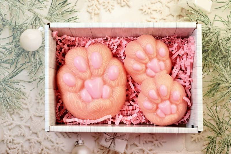 Handgemachtes Seifenset "Pfote"/Tigerpfote/Hundepfote/Katzenpfote von Etsy - ICSoap