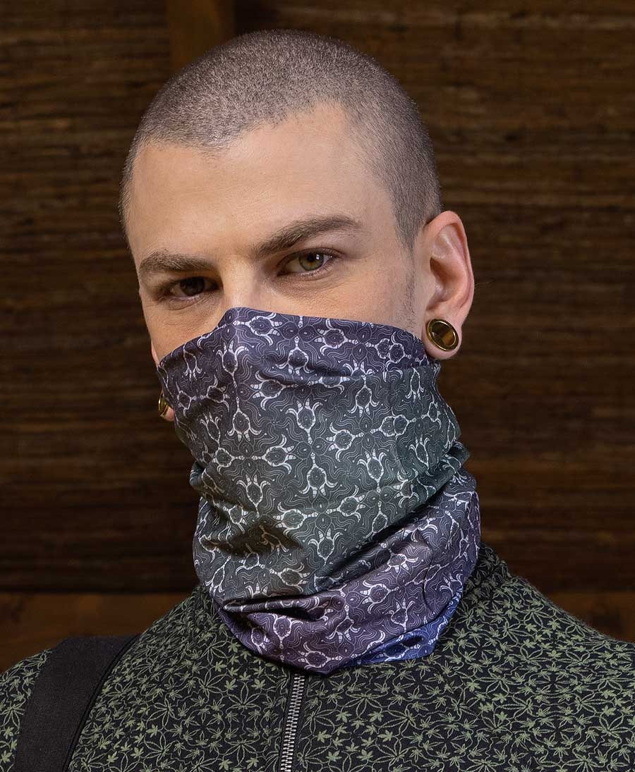 Bandana Gesichtsmaske, Neck Gaiter, Rave Dust Maske, Wiederverwendbare Gesichtsmaske Waschbar, Festival Kopftuch, Burning Man Nackenwärmer von Etsy - IIISOLIII