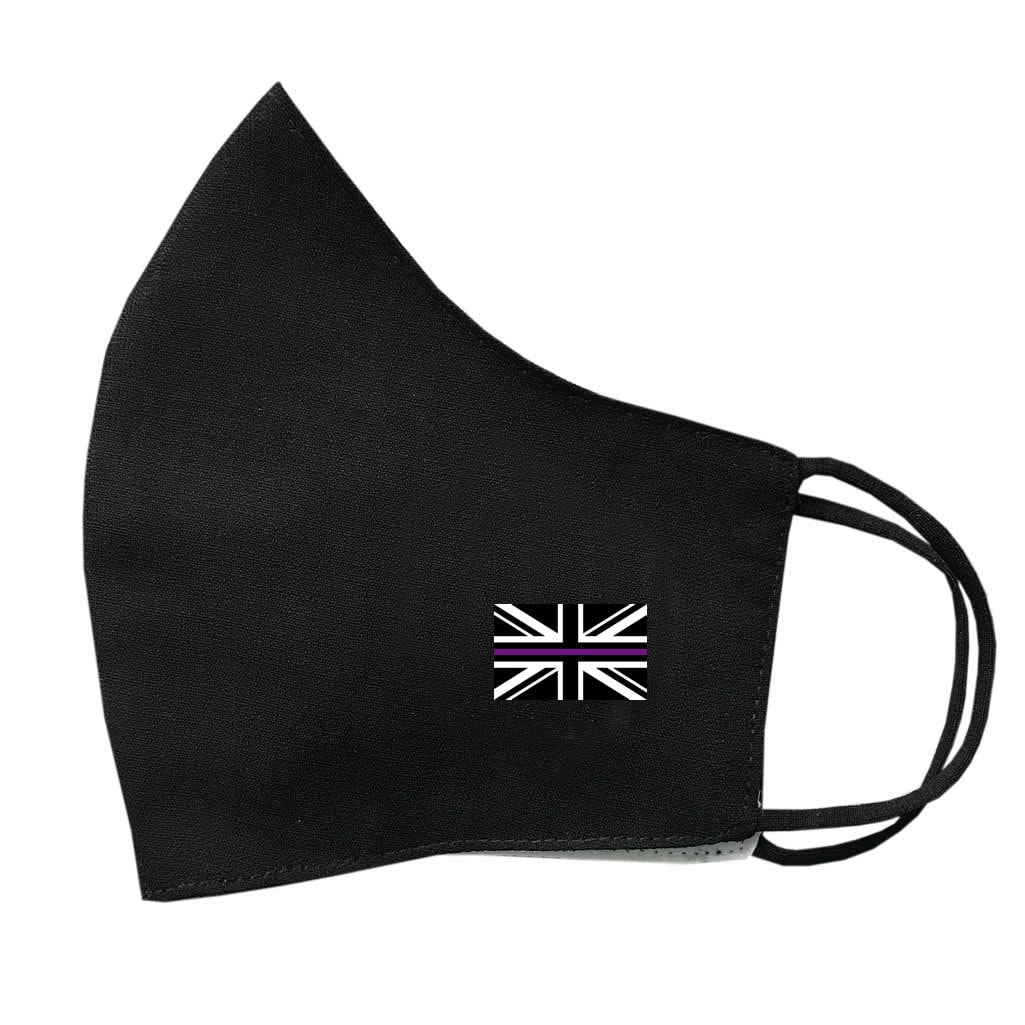 Uk Dünne Lila Linie Flagge Gesichtsmaske Schutzhülle Waschbare Wiederverwendbare Atmungsaktive Frontlinie Ersthelfer Union Jack von Etsy - INKINGHOUSE