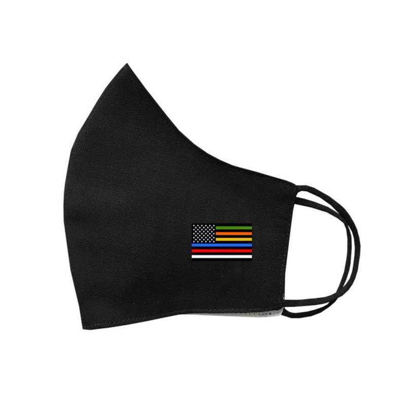 Usa First Responders Support Flag Gesichtsmaske Bedeckung Waschbar Wiederverwendbar Atmungsaktiv Front Line Responder United States von Etsy - INKINGHOUSE