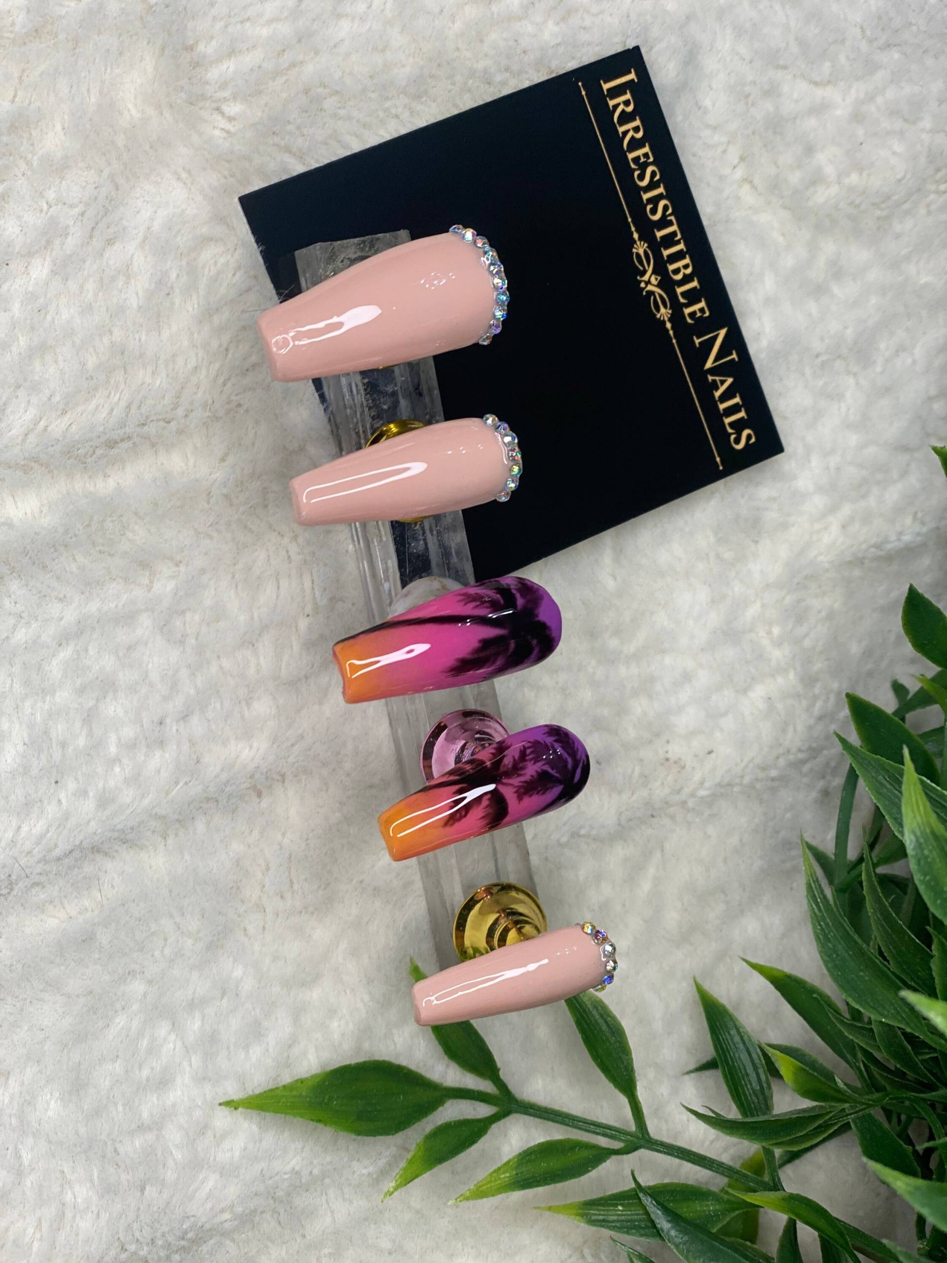 Palme Sonnenuntergang von Etsy - IRRESISTIBLENAILS