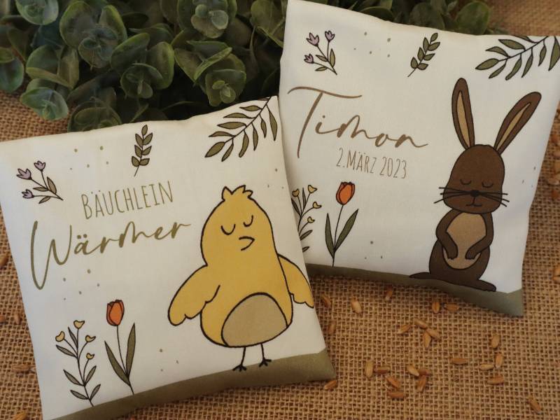 Körnerkissen Baby | Geschenk Zu Ostern Mit Namen & Geburtsdatum Personalisiert Wärmekissen Dinkelkissen Rapskissen Fürs Osternest von Etsy - Ideeschmiede