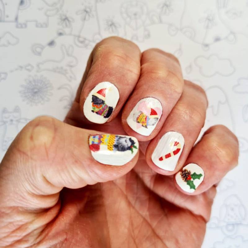 Meerschweinchen Jazzy Weihnachten Nageltransfers - 24 Nagelkunst Sticker Illustrationen Aufkleber Geschenk Für Sie von Etsy - Inkishop