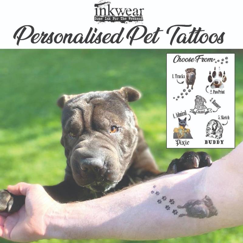 Maßgeschneiderte Temporäre Tattoos Für Haustiere, 3 Kopien | Mehrere Größen Mit De-Shine-Gel | Sieht Echt Aus. Hunde - Oder Katzenliebhaber von Etsy - Inkweartattoos