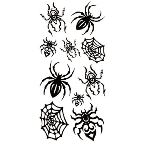 Packung Beängstigend Realistisch Spinne, Netz Und Gruselige Krabbeltattoos Halloween 19 X 9 cm _ Schneller Versand 2 Bögen von Etsy - Inkweartattoos