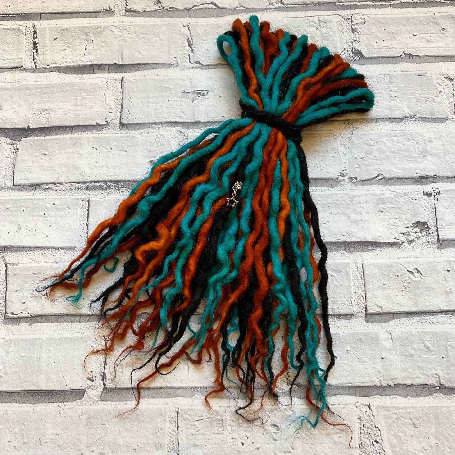 Versandfertig - 27 Doppelendige Wolle Dreadlocks 36-38 cm von Etsy - InnerSpiritBoho