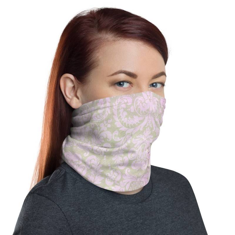 Damast Rosa Waschbar Gesichtsmaske Hals Gaiter von Etsy - InspiredRebellion