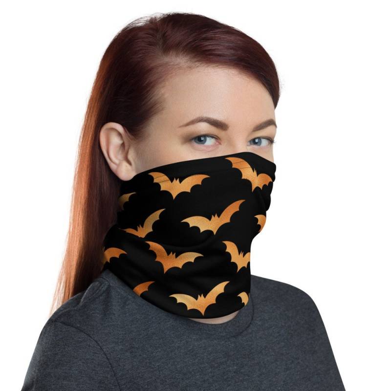 Fledermäuse Waschbar Gesichtsmasken Hals Gaiter | Schwarz Und Kupfer Halloween von Etsy - InspiredRebellion