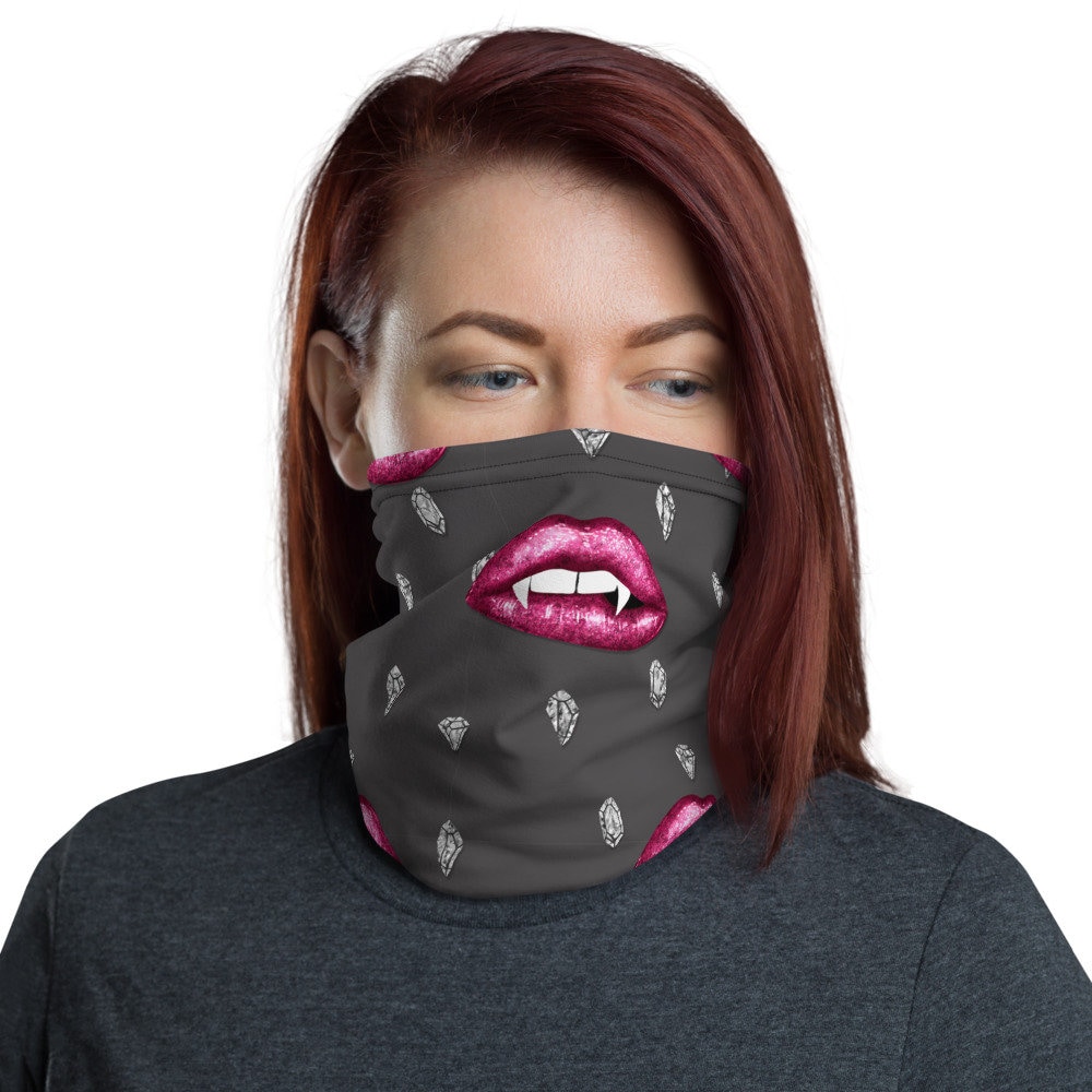 Vampir Mund Waschbar Gesichtsmaske Hals Gaiter von Etsy - InspiredRebellion