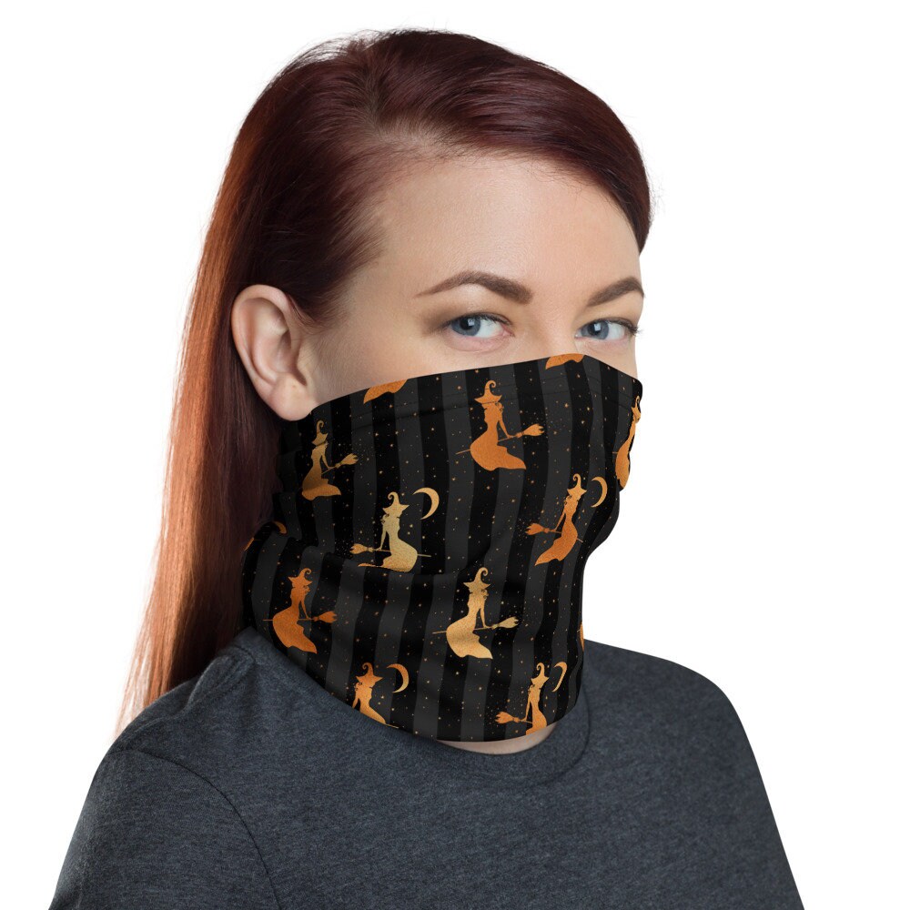 Witchy Woman Waschbare Gesichtsmaske Hals Gaiter | Coper Und Black Halloween von Etsy - InspiredRebellion