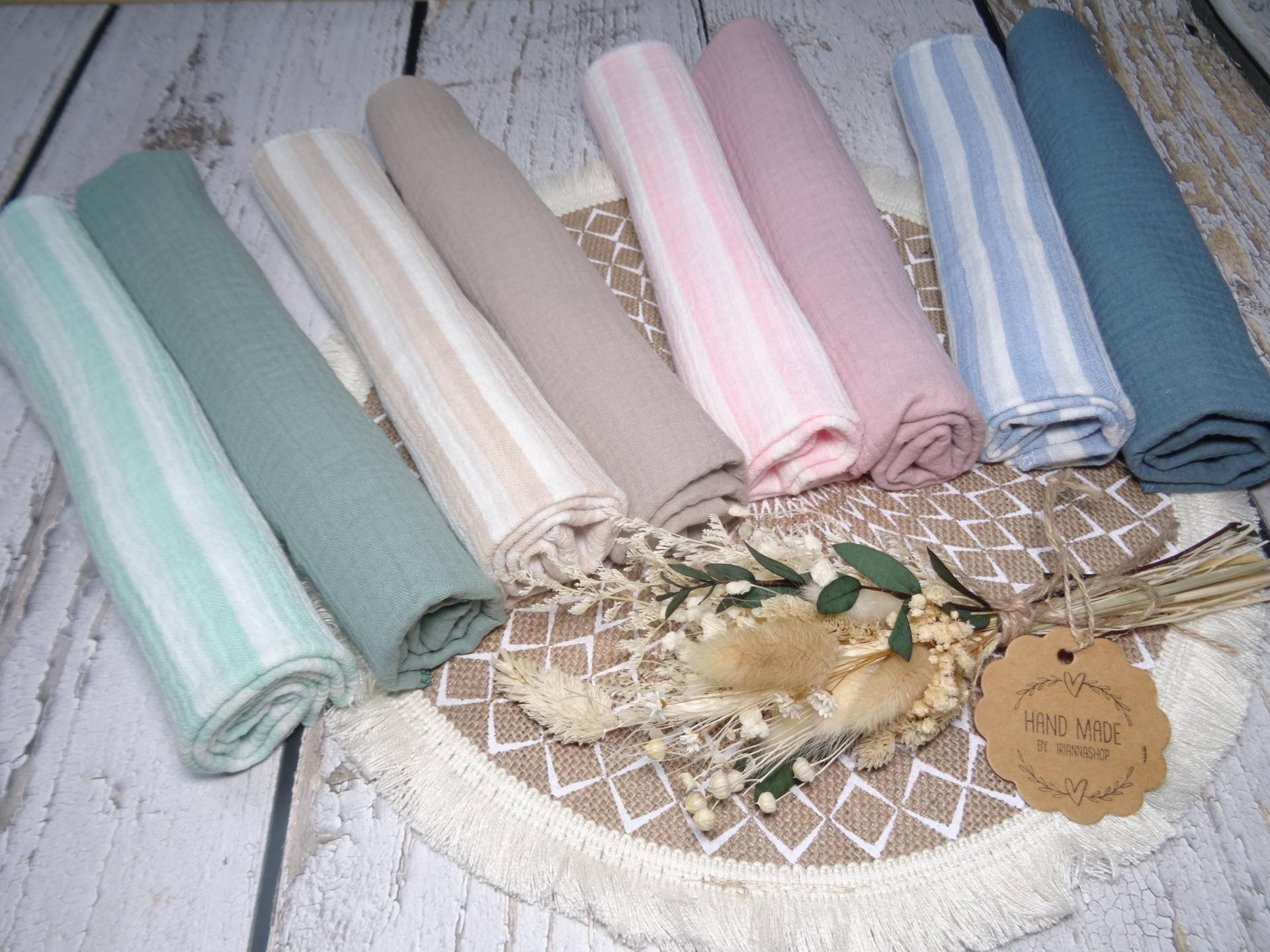 2Er Set, Musselin Tücher, Baby Spucktuch Mulltuch Musselin-Decken, Ökotex , "streifen" 2Er Set, Musselin Tücher, Baby Spucktuch Mulltuch Musselin-Decken, Ökotex , "streifen" von Etsy - IriannaShop