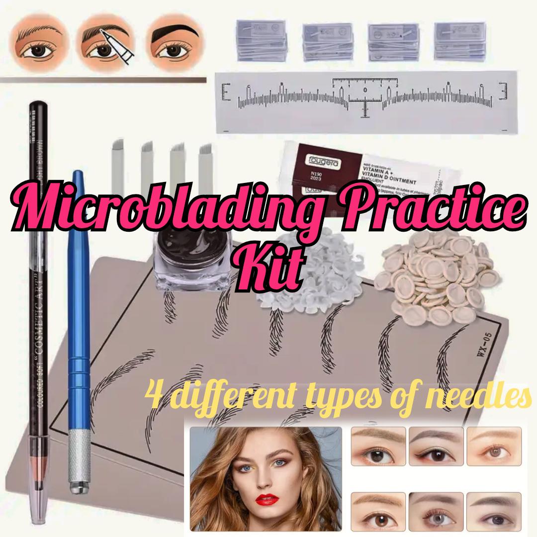 Eyebrow Microblading Practice Kit With Manual Tattoo Pen Beginners Tool Set & Professional, 40 Blades, Inkless Skin Simulation + More von Etsy - Islandsoulife