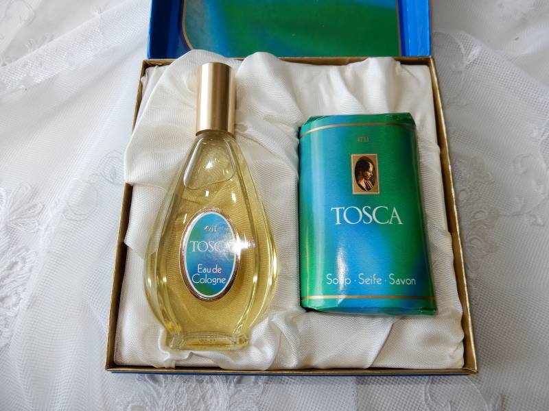 Geschenkpackung Nr. 1253 - 4711 Tosca Eau De Cologne 3, 5 Oz. + Luxus-Seige 100 G Vintage von Etsy - IsoKos