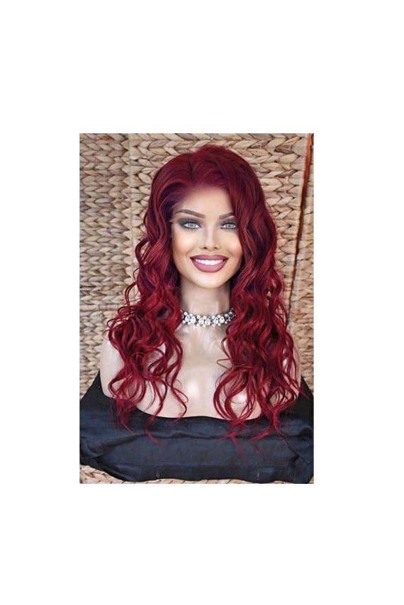 Lace Perücke Remy Echthaar 100% Menschliches Haar Wig Gewellt Wellig Wellen Lang Langhaar Rot Weinrot Rötlich Ginger 13x4 Netz Cap Lace Perücke Remy Echthaar 100% Menschliches Haar Wig Gewellt Wellig Wellen Lang Langhaar Rot Weinrot Rötlich Ginger 13x4 Netz Cap von Etsy - JLWLaceWigPeruecken