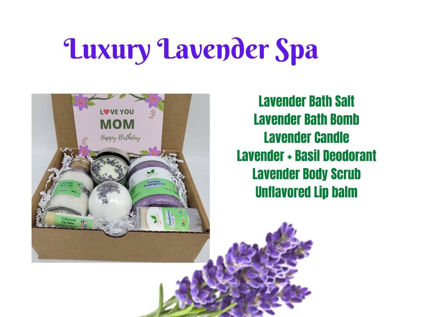 Lavendel Spa-Box Für Frauen Erholsamen Schlaf Pflege Geschenk Mama Personalisierte Alles Gute Zum Geburtstag Geschenk-Box Aromatherapie-Spa von Etsy - JSMNatural