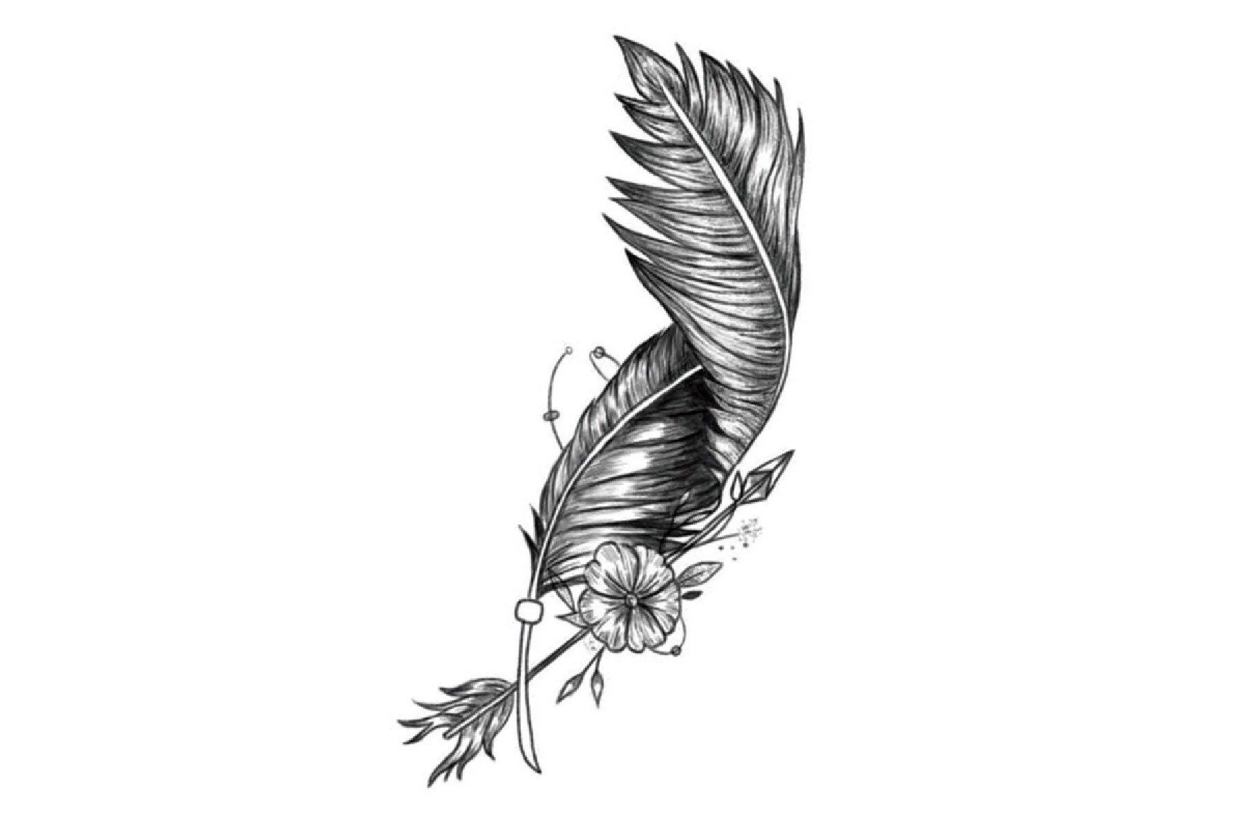 Feder Temporäre Tattoo, Tattoo| Schwarze Federn Tattoos | Festival Tattoo Sommer Tattoo-Design, Tattoo-Ideen, Tattoo-Blitz von Etsy - JUZIgift