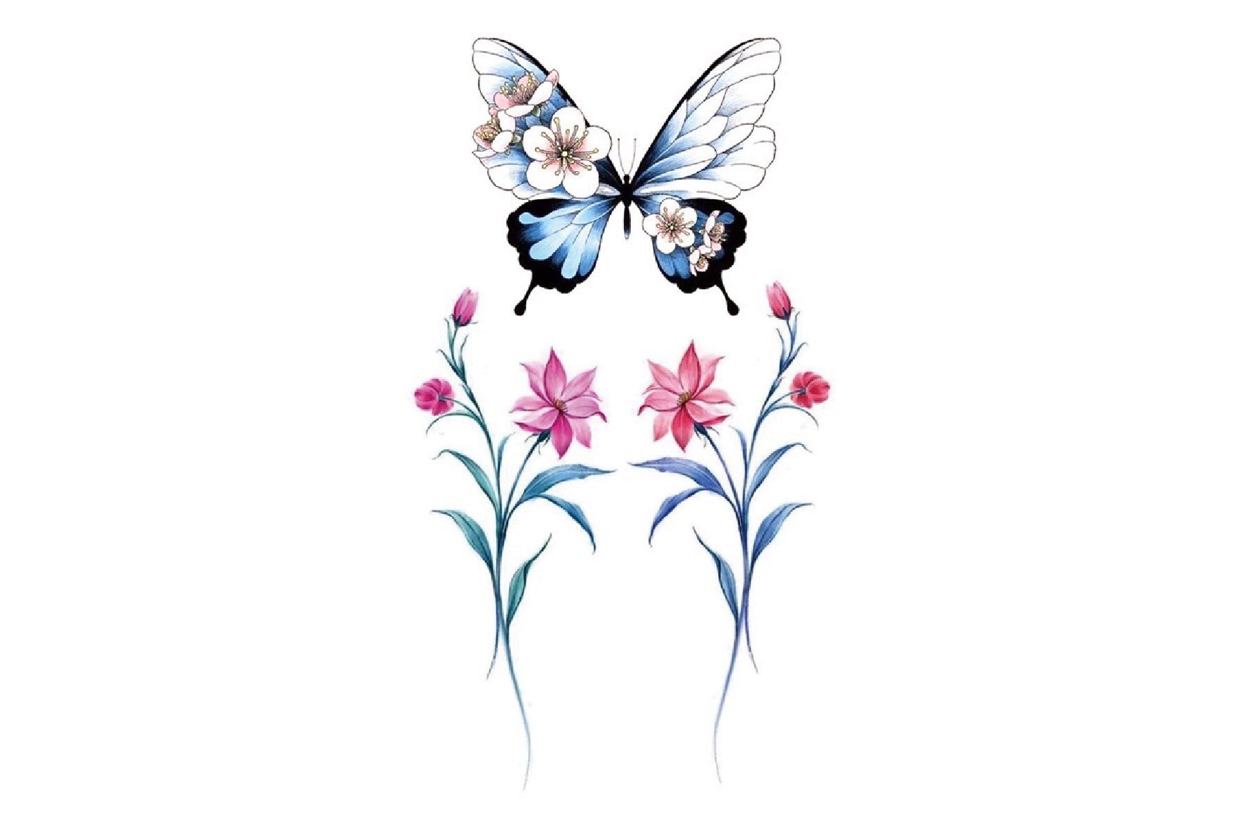 Schmetterling Temporäres Tattoo, Tattoo| Benutzerdefinierte Tattoos | Festival Tattoo Sommer Tattoo-Design, Tattoo-Ideen, Tattoo-Blitz von Etsy - JUZIgift