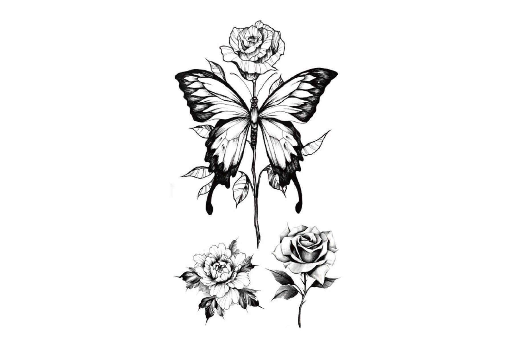 Schmetterling Temporäres Tattoo, Tattoo| Benutzerdefinierte Tattoos | Festival Tattoo Sommer Tattoo-Design, Tattoo-Ideen, Tattoo-Blitz von Etsy - JUZIgift