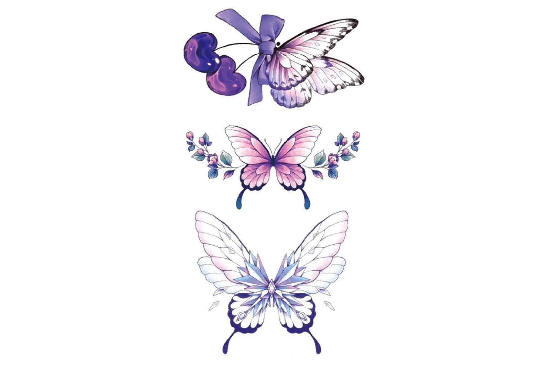 Schmetterling Temporäres Tattoo, Tattoo| Benutzerdefinierte Tattoos | Festival Tattoo Sommer Tattoo-Design, Tattoo-Ideen, Tattoo-Blitz von Etsy - JUZIgift