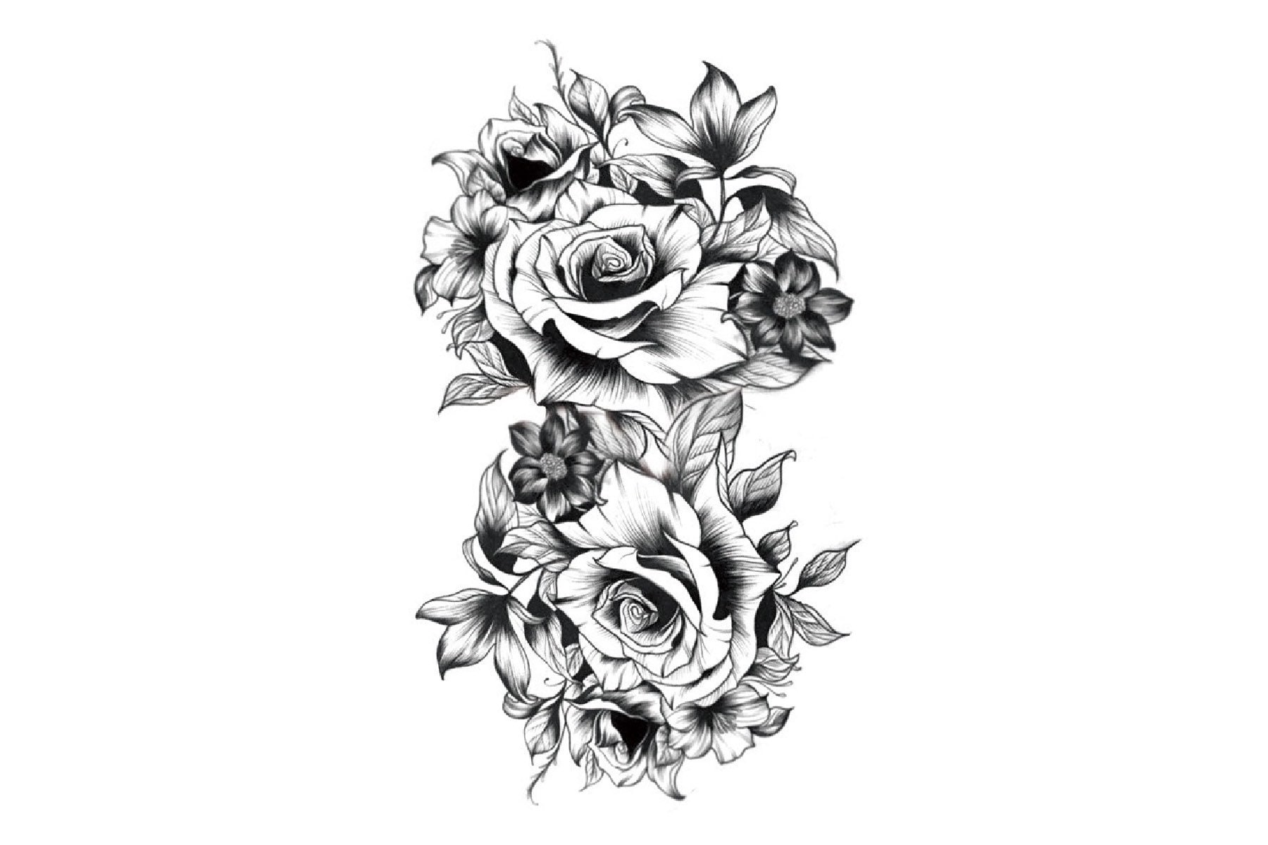 Temporäres Tattoo, Blumen Floral Festival Kleines Mädchen Wildblumen Rose Tattoo von Etsy - JUZIgift