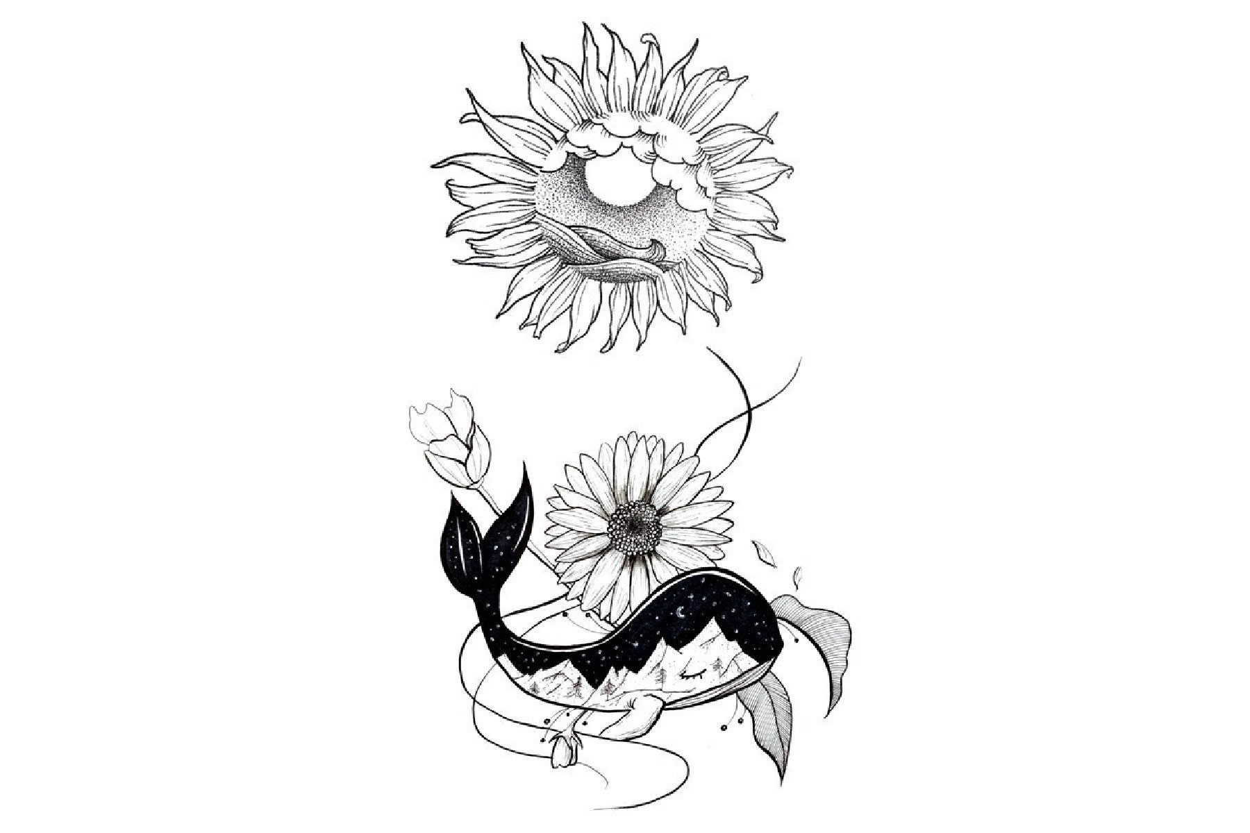 Temporäres Tattoo, Wale Tattoo| Tier Tattoos | Festival Tattoo Sommer Tattoo-Design, Tattoo-Ideen, Tattoo-Flash, Ozean-Tattoo von Etsy - JUZIgift