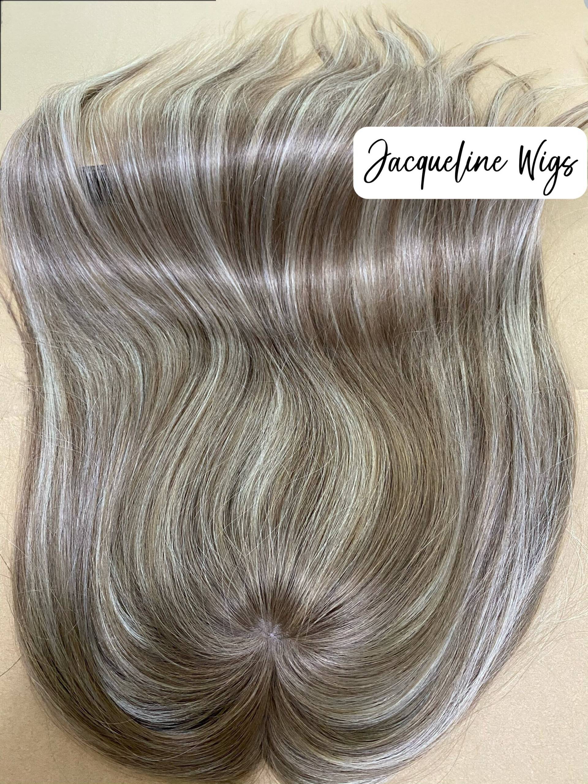 17-18 "'mittelblond Mit Dimension 8x8' "Seide Echthaar Topper von Etsy - JacquelineWigs