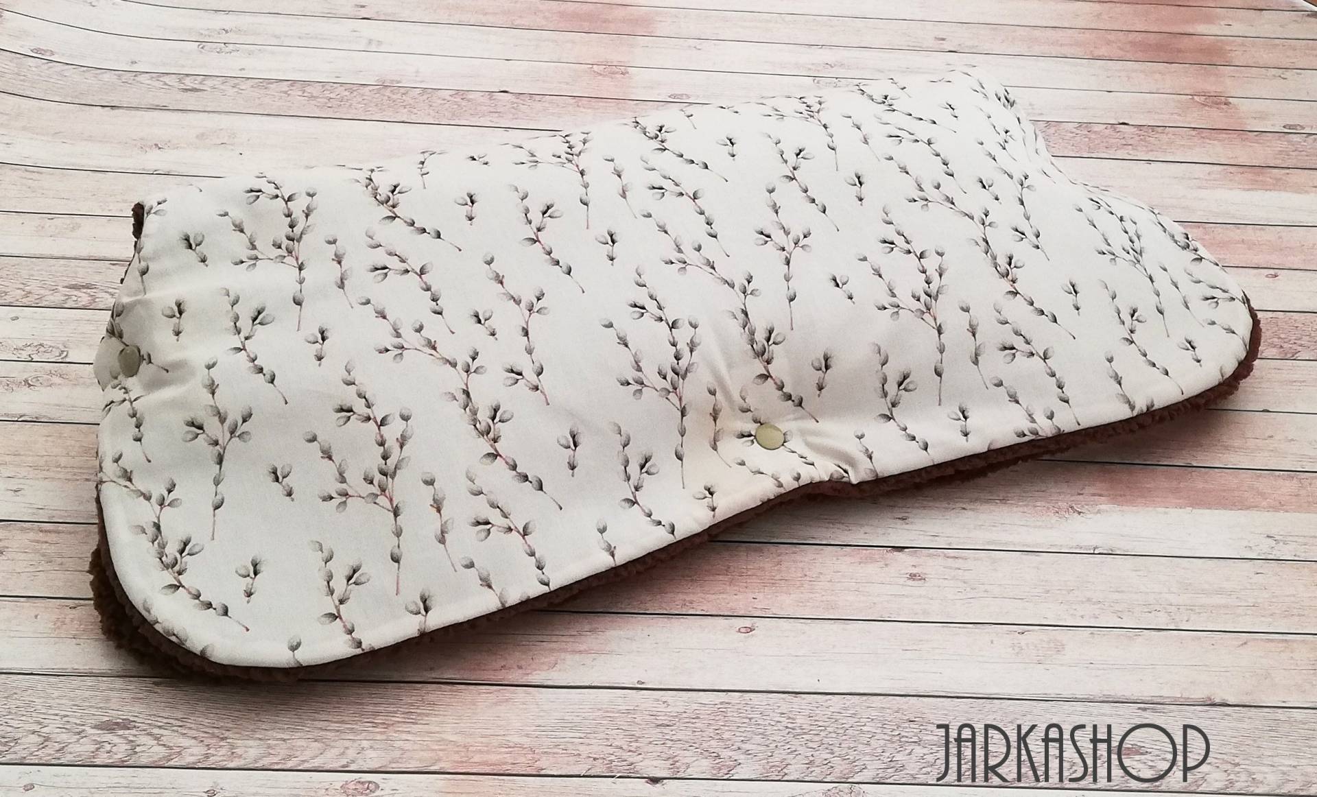 Kinderwagenmuff Mit Vlies Und Teddyplüsch, Handwärmer"Weidenkätzchenzweig Braun-Weiß", Nach Wünsch Namen, Personalisierung, Winter Kinderwagenmuff Mit Vlies Und Teddyplüsch, Handwärmer"Weidenkätzchenzweig Braun-Weiß", Nach Wünsch Namen, Personalisierung, Winter von Etsy - Jarkashop