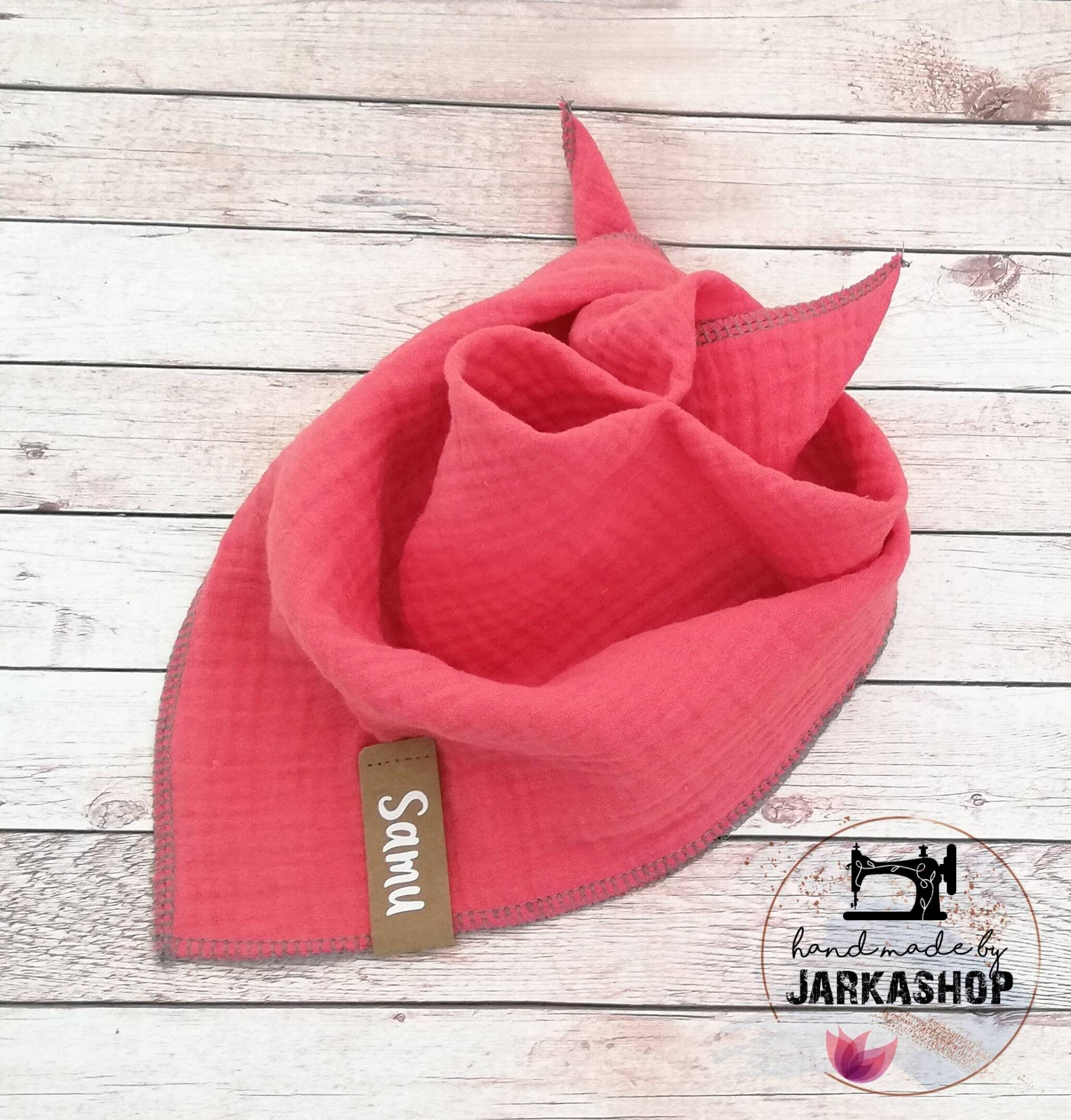 Musselin Dreiecktuch "Rosa" Nach Wünsch Mit Namen, Personalisiert, Halstuch, Babyhalstuch, Musselinhalstuch von Etsy - Jarkashop