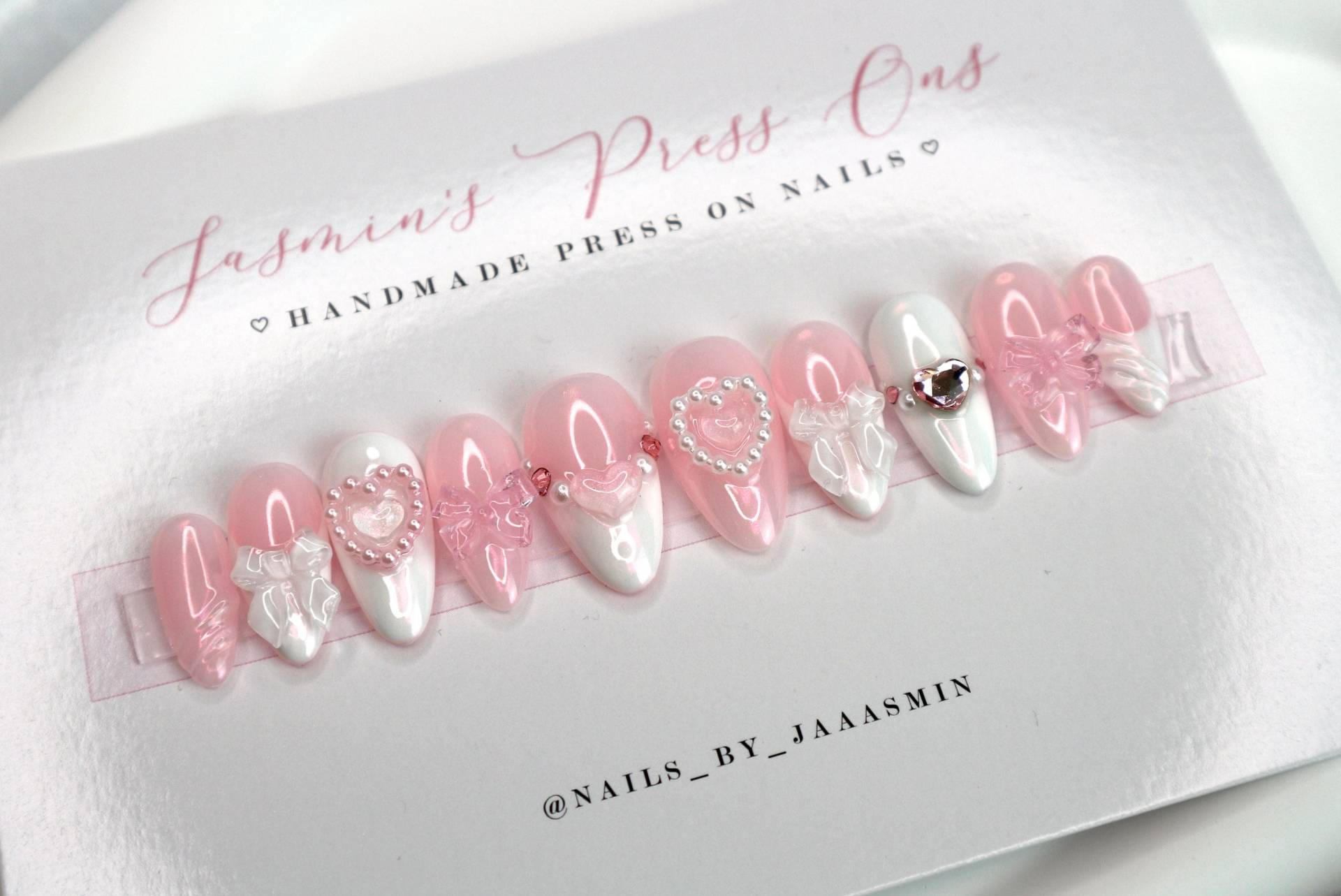 Girly Dream Press On Nails von Etsy - JasminsPressOns