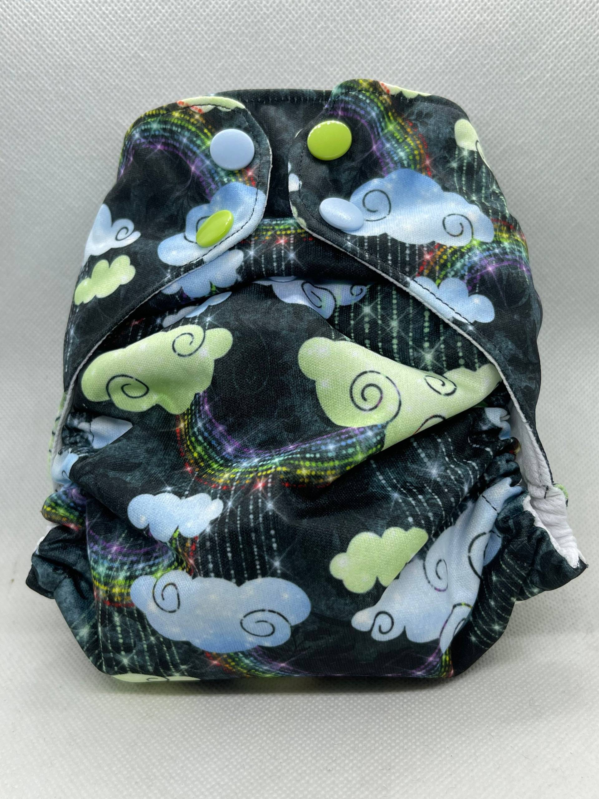 Regenwolken Und Regenbogen Wiederverwendbare Schwimmwindel Oder Einheitsgröße Passt Für Die Meisten Stofftasche Windel/Tuch Windel/Schwimmer von Etsy - JaydieBugandB