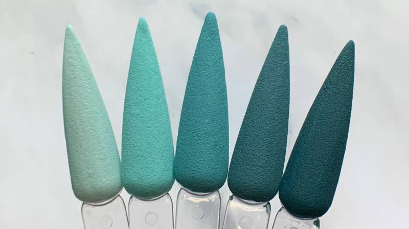 Aqua/Teal Farbverlaufskollektion Dip Powder von Etsy - JewelsDips