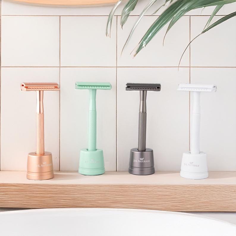 Edelstahl Rasierhobel, Wiederverwendbare Rasierer Set, Ohne Plastik, Zero Waste Rasur, Umweltfreundlicher Rasierer, Rasierhobel Und Rasiererhalter Edelstahl Rasierhobel, Wiederverwendbare Rasierer Set, Ohne Plastik, Zero Waste Rasur, Umweltfreundlicher Rasierer, Rasierhobel Und Rasiererhalter von Etsy - JnLNaturals