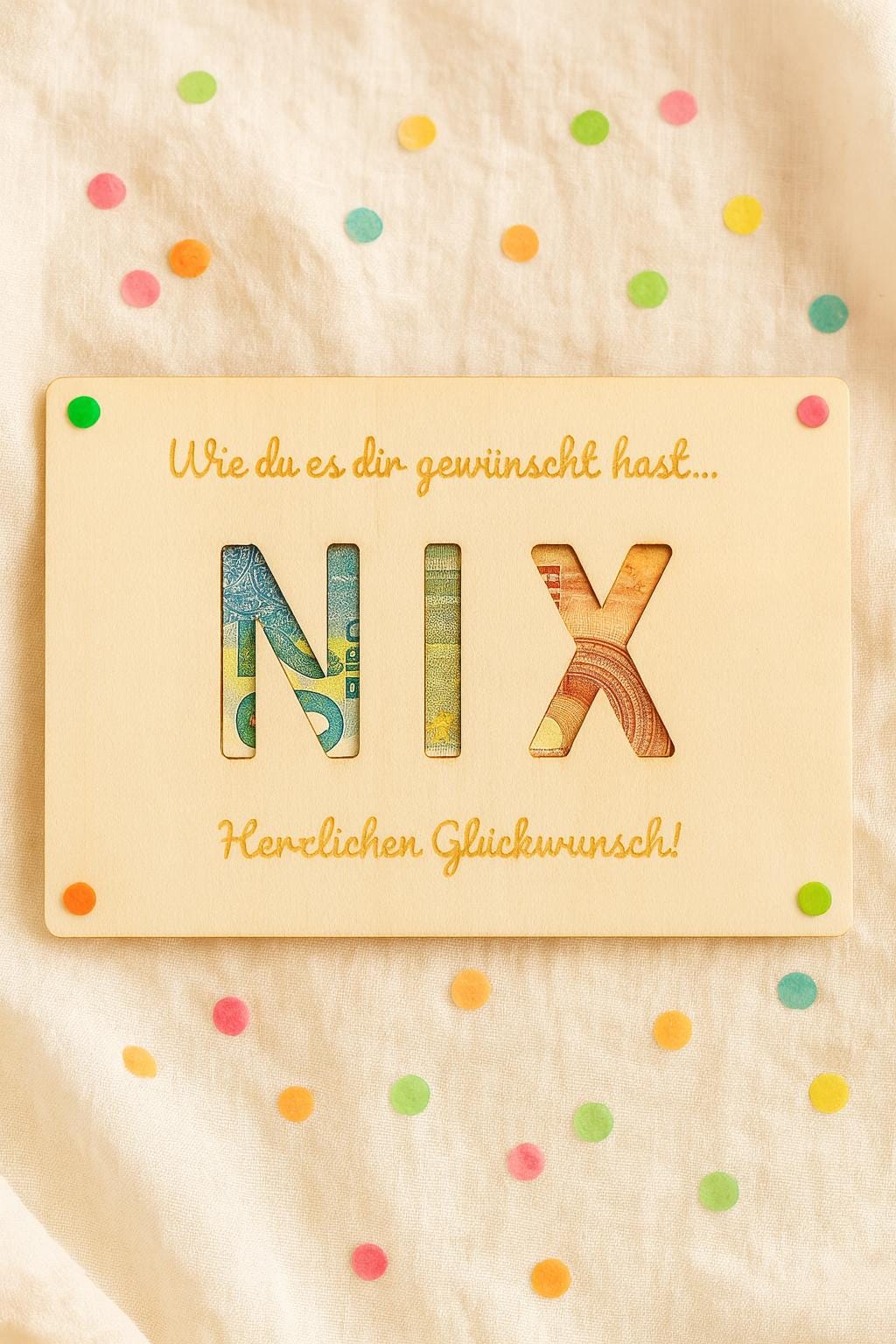 Geldgeschenk Nix - Lustige Geschenkidee Aus Holz | Wunscherfüller Karte Geschenk Für Geburtstag, Männer & Frauen Humorvolle Idee Nichts Geldgeschenk Nix - Lustige Geschenkidee Aus Holz | Wunscherfüller Karte Geschenk Für Geburtstag, Männer & Frauen Humorvolle Idee Nichts von Etsy - JoJosPresents