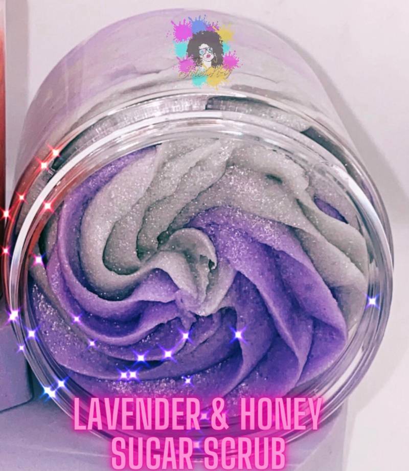 Lavendel & Honey Rich Whipped Sugar Scrub - Peeling, Rejuventating Body Polish Badebutter Shea Butter Mango von Etsy - JoleiNYShop