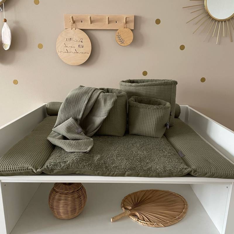 Wickelauflage Wickelunterlage Waffel Khaki 80x75 77x75 75x75 78x78 cm/Nach Maß Individuelle Maße von Etsy - JonaleeShop