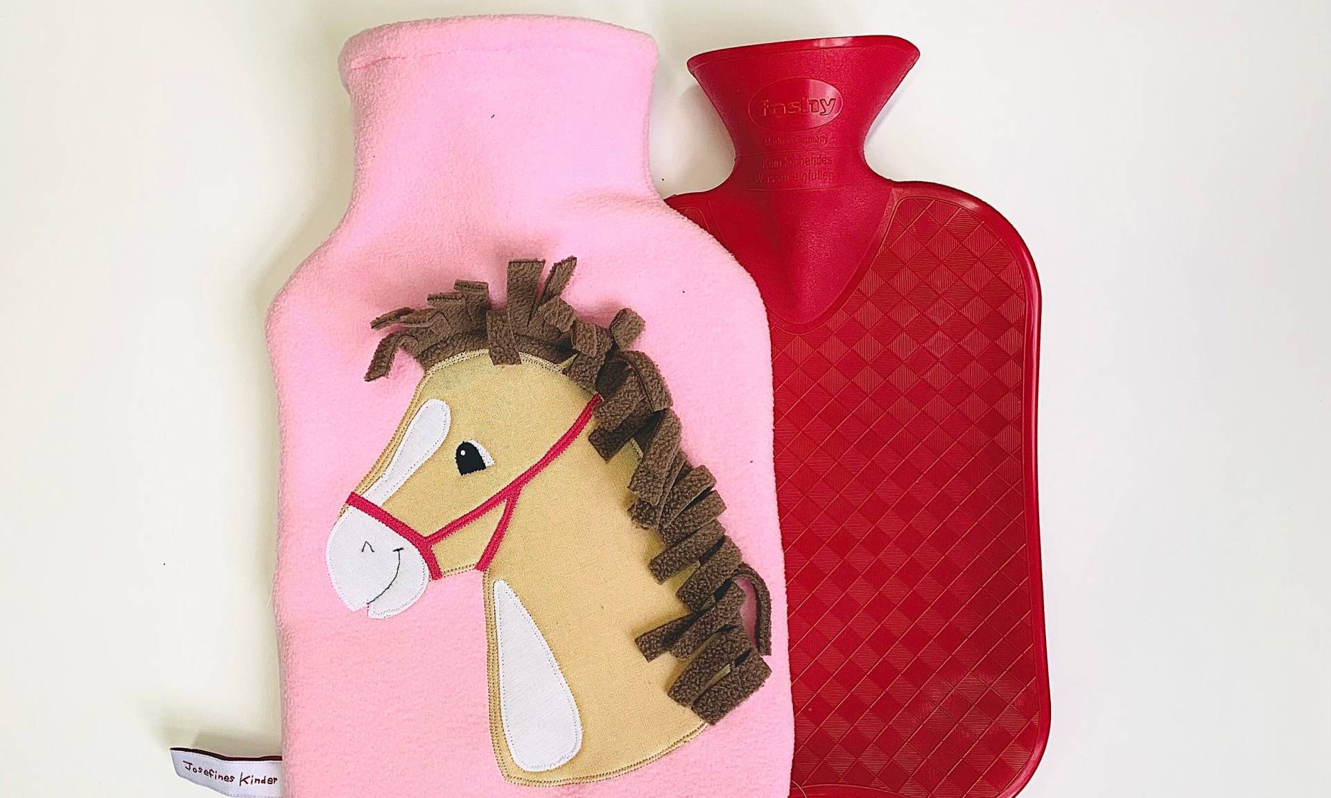 Rosa Bezug Wärmflasche Pferd, Pony von Etsy - JosefinesKinder