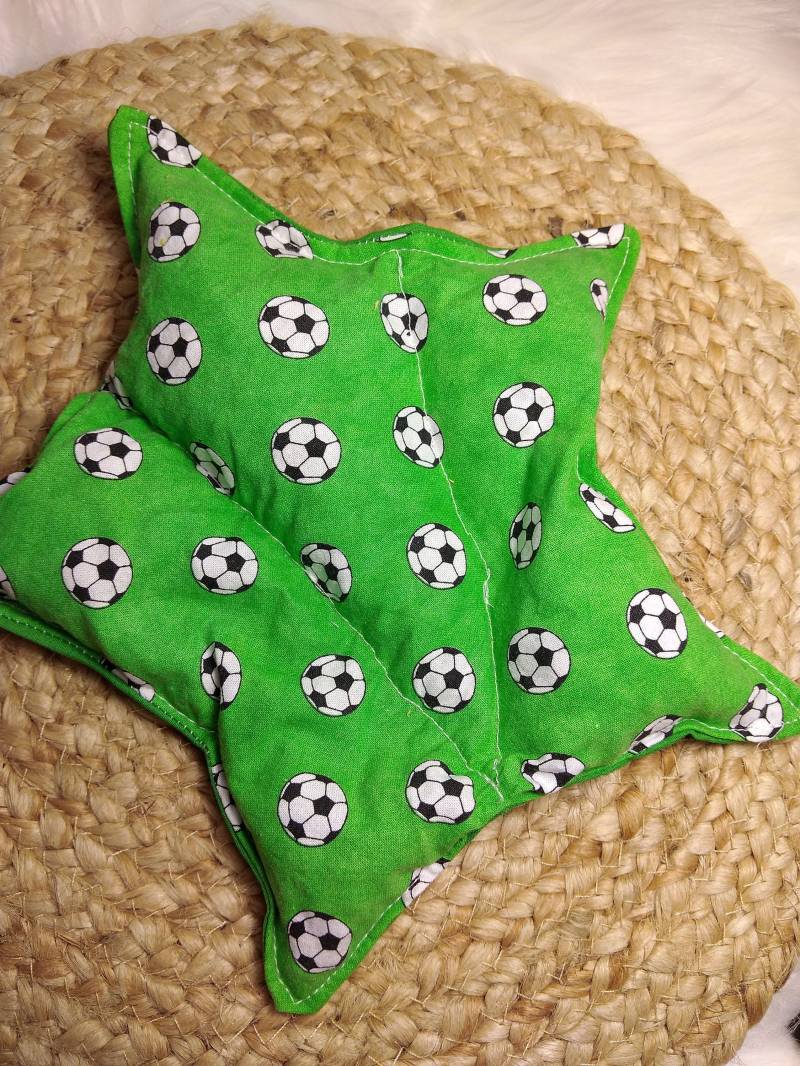 Kirschkernkissen Stern Wärmekissen Junge Mit Fußball Grün von Etsy - JuliasNaehecke