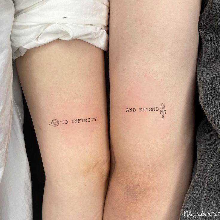 Bis Zur Unendlichkeit Und Darüber Hinaus Temporäres Tattoo-Paar Tattoo-Benutzerdefinierte Tattoo Set-Tattoo Liebhaber Geschenk-Paar Geschenk Für von Etsy - JulienPShop