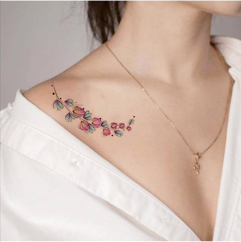 Wildblumen Temporäres Tattoo-Blumen Tattoo-Temporäres Tattoo Set-Tattoo-Liebhaber-Geschenk-Idee-Geschenk Für von Etsy - JulienPShop