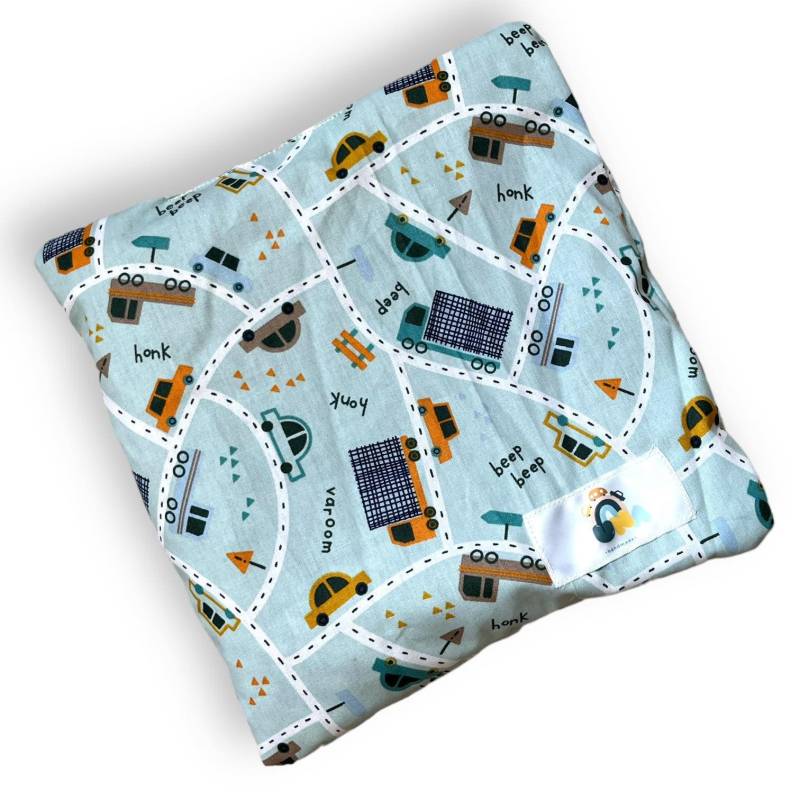 Kirschkernkissen Körnerkissen Wärmekissen Nackenkissen Hellblau Mint Straße Autos Fahrzeuge Kinder Baby Kirschkerne Babykissen Geschenk von Etsy - JunaKindermodede