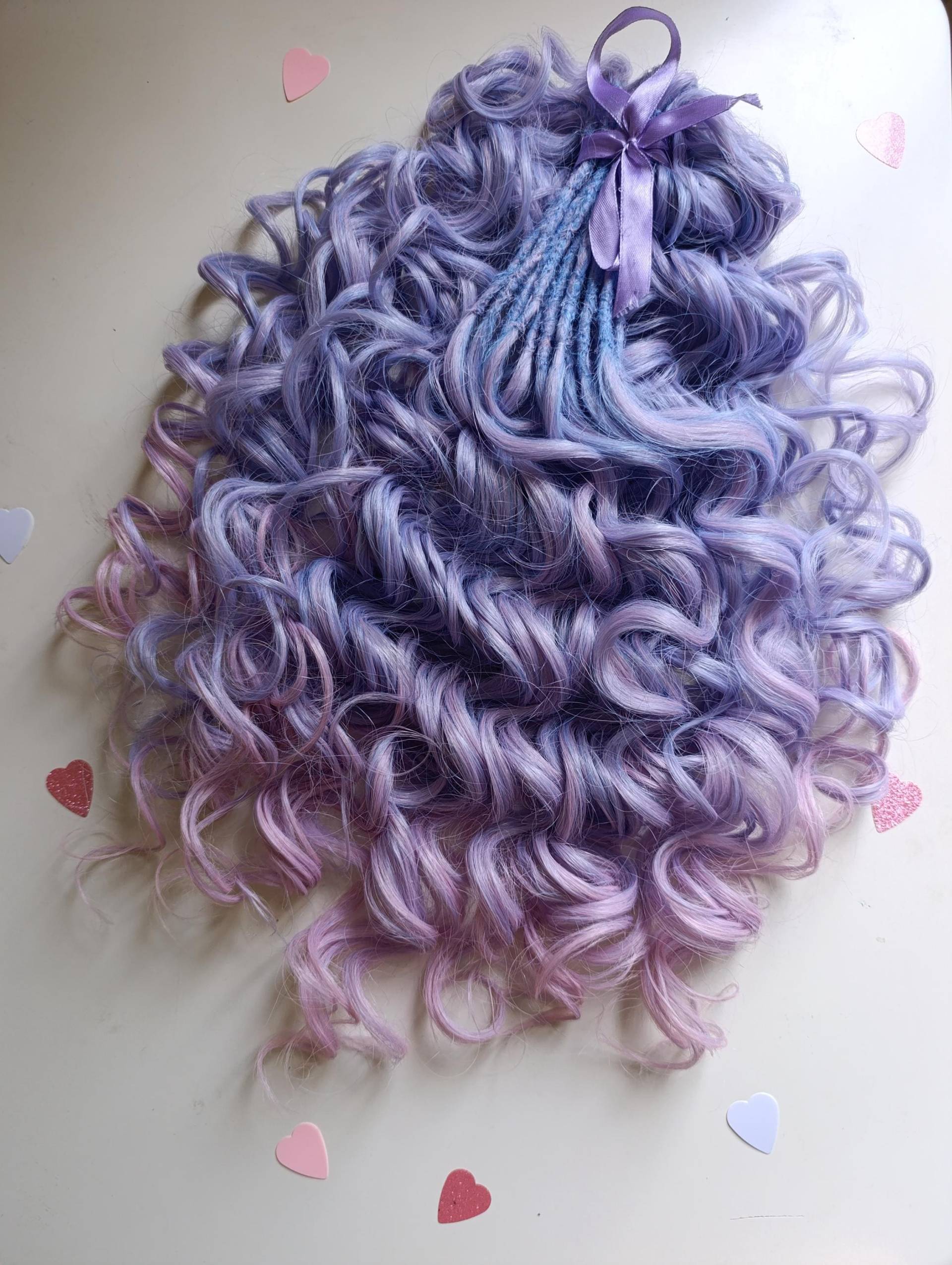 Lila Bis Rosa Ombre Locken Geschwungene Langhaar Dreadlocks Lila Bis Rosa Ombre Locken Geschwungene Langhaar Dreadlocks von Etsy - KIRINDREADS