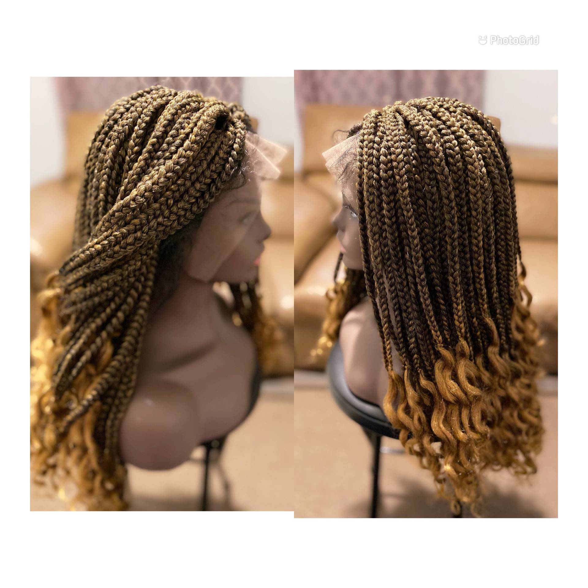 Box Braid Perücke Mit Lockigem Ende von Etsy - Kaluchicollections