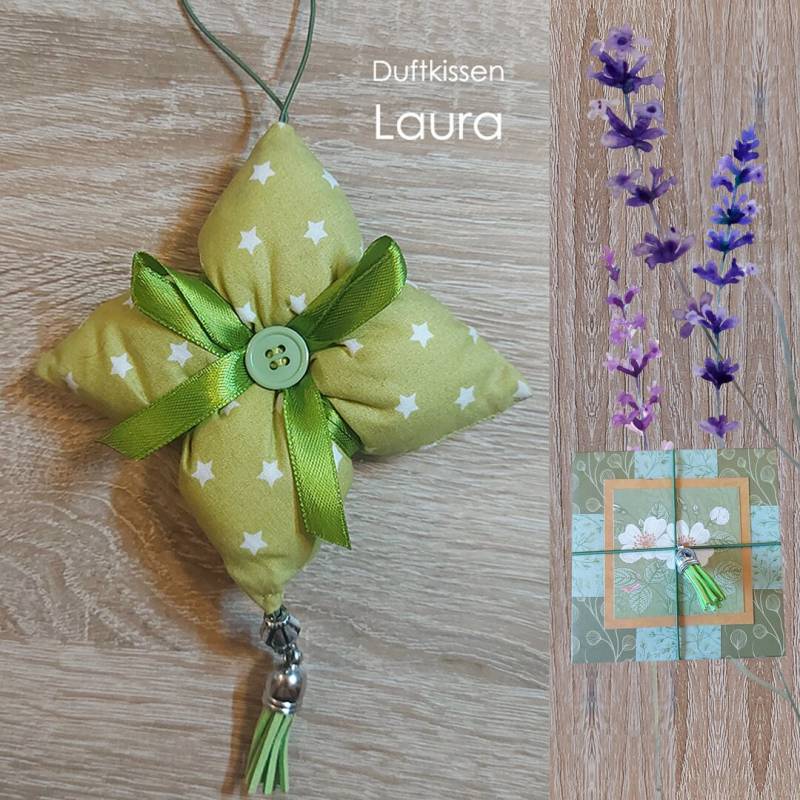 Lavendelkissen | Geschenkbox + Duftkissen Mit Lavendel - Laura Liebevoll Handgemachtes Aromakissen Kleines Geschenk von Etsy - KarlbergKreativ