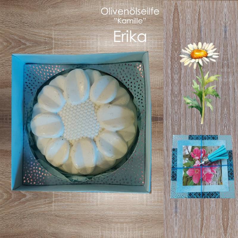 Olivenölseife | Geschenkbox + "Kamille" - Erika Natürliche, Kaltgerührte, Rustikale Motivseife Kleines Geschenk von Etsy - KarlbergKreativ