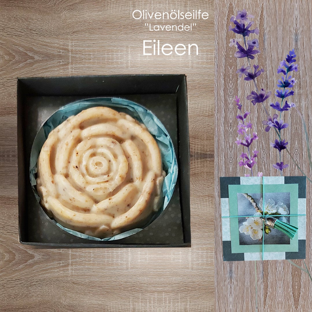 Olivenölseife | Geschenkbox + "Lavendel" - Eileen Natürliche, Kaltgerührte, Rustikale Motivseife Kleines Geschenk von Etsy - KarlbergKreativ