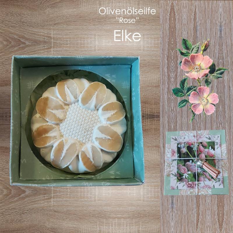 Olivenölseife | Geschenkbox + "Rose" - Elke Natürliche, Kaltgerührte, Rustikale Motivseife Kleines Geschenk von Etsy - KarlbergKreativ