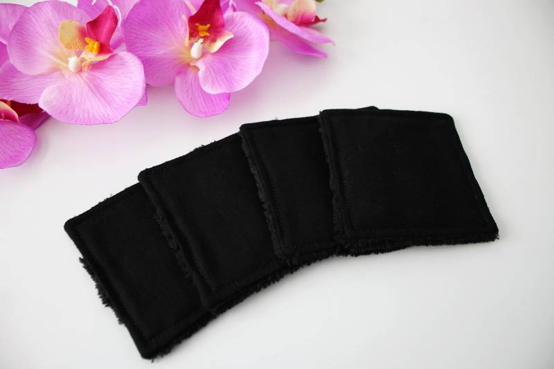 4Er Pack | Individuelle Nachhaltige Waschpads Wieder Verwendbar Waschbare Reinigungspads Plastikfrei Abschminkpads "Beautiful Black" von Etsy - KathiKaboom